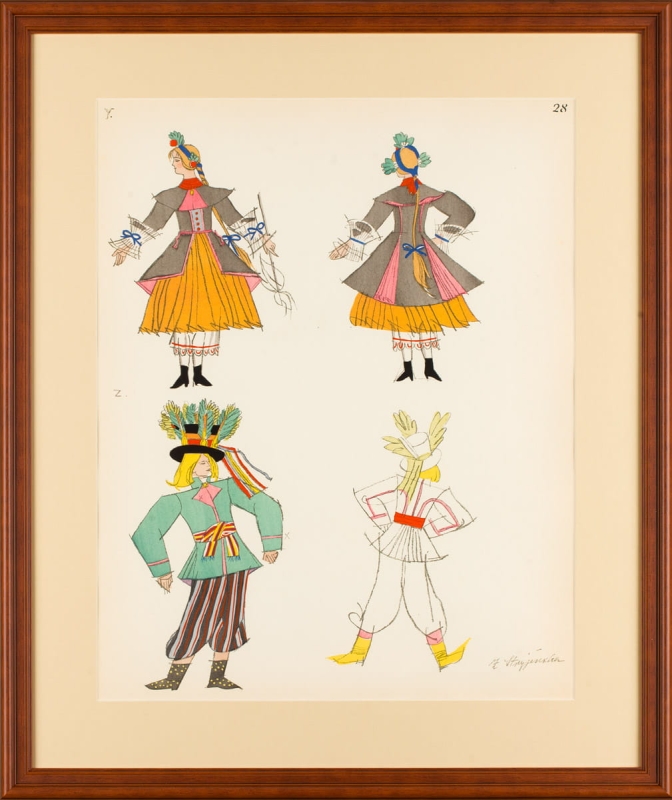 Zofia Stryjeńska - Folk Costumes from Kujawy
