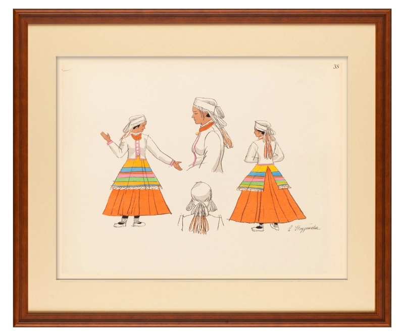 Zofia Stryjeńska - Strój ludowy z okolic Wilna