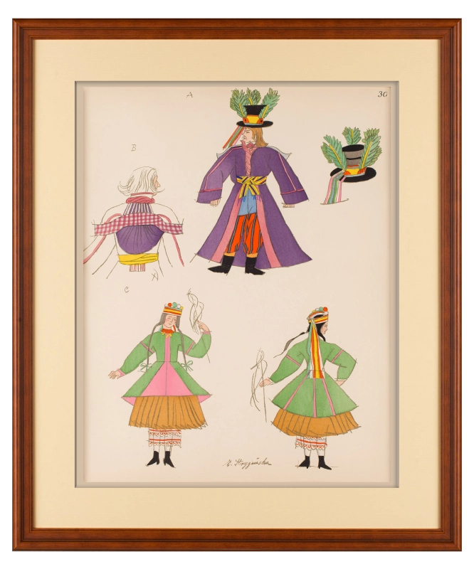 Zofia Stryjeńska - Polskie stroje ludowe 1 poł. XX w.