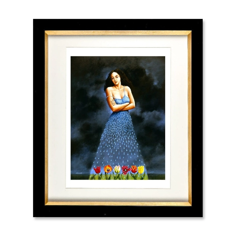 Rafał Olbiński - Woman with tulips