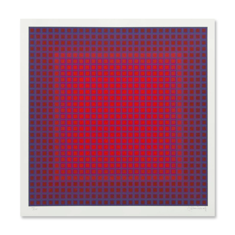 Julian Stanczak - Compounded Red