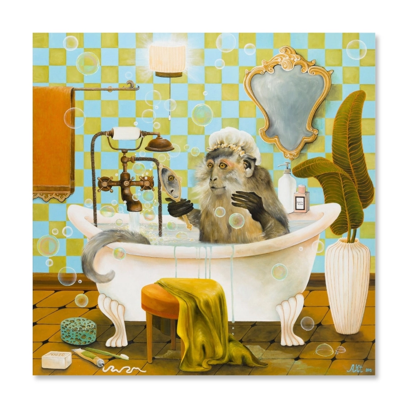 Adelajda Kot - Monkey in the bath, 2019