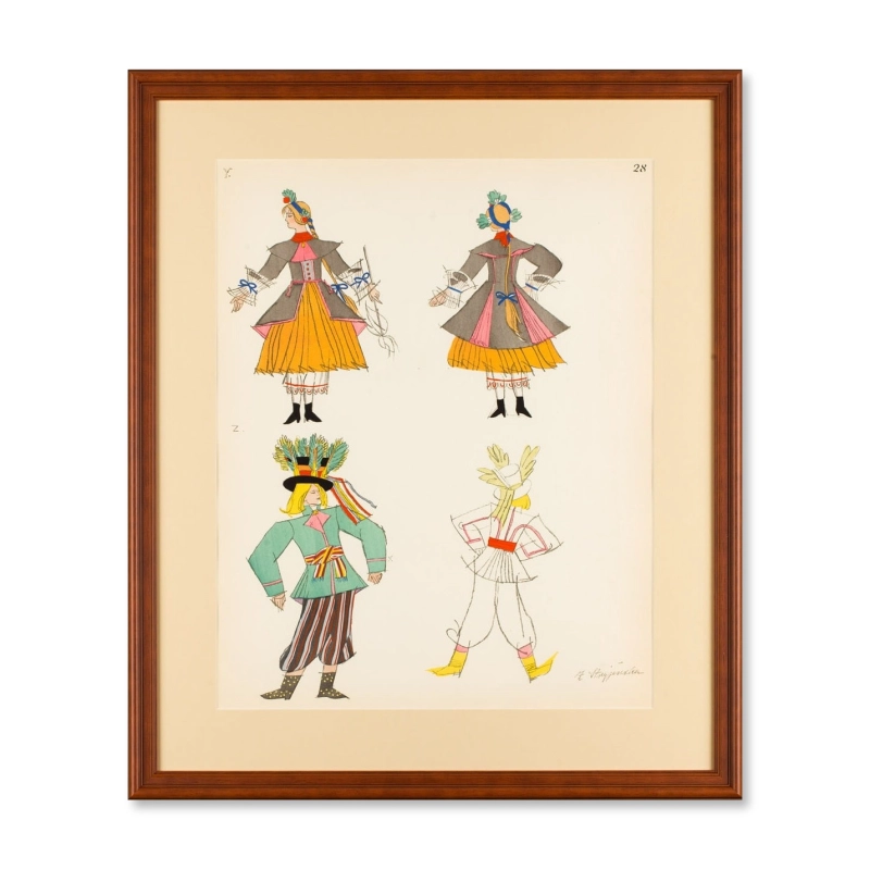 Zofia Stryjeńska - Folk Costumes from Kujawy