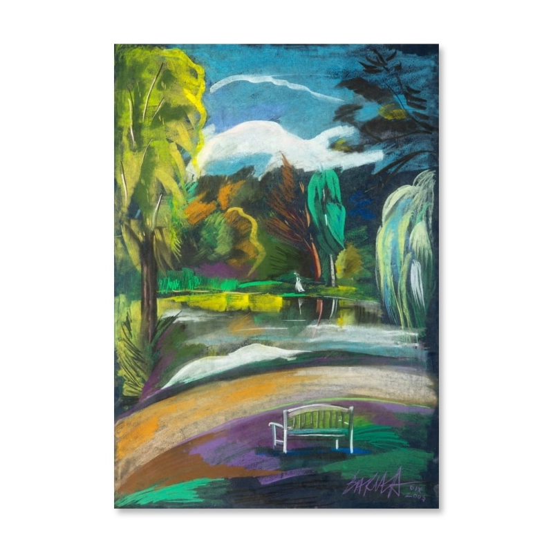Hanna Bakuła - A lone bench