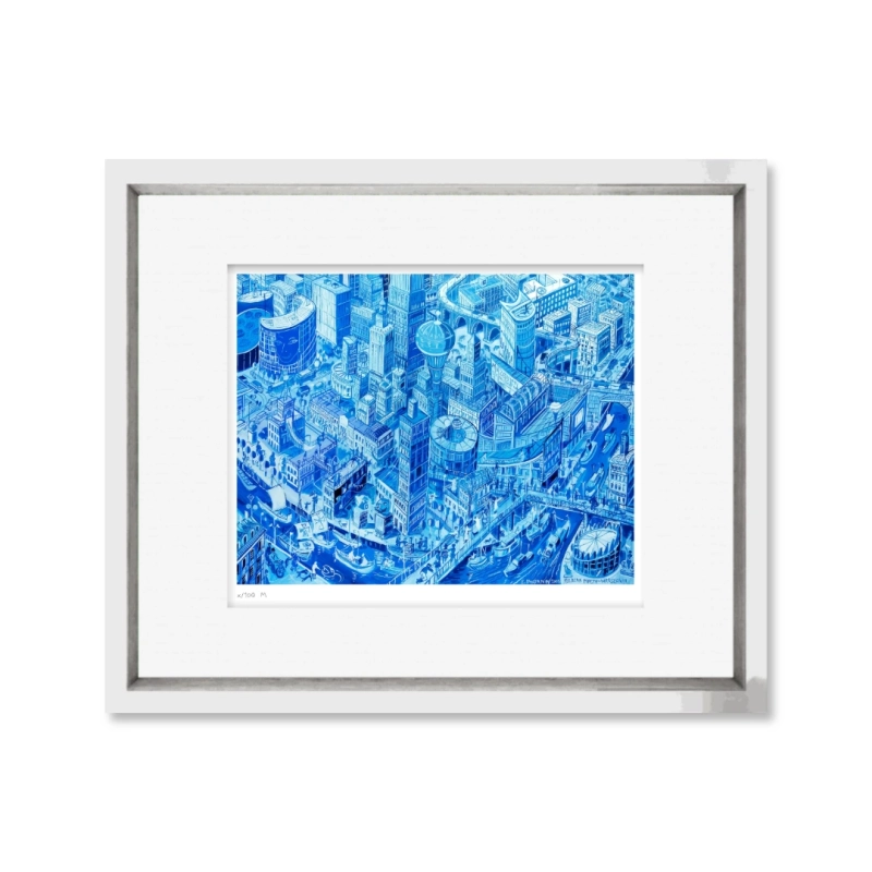 Prestige frame - white - silver inlay - size - M