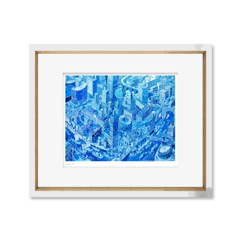 Prestige frame - white - gold inlay - size - M