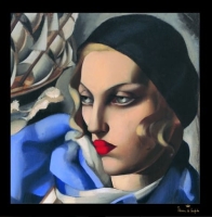 apaszka jedwabna, Błękitny szal .jpg