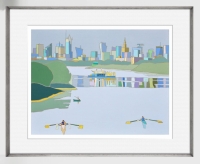 _Warszawski pejzaż_Magdalena Jędrzejczyk_ biała rama srebrna wkładka. .jpg