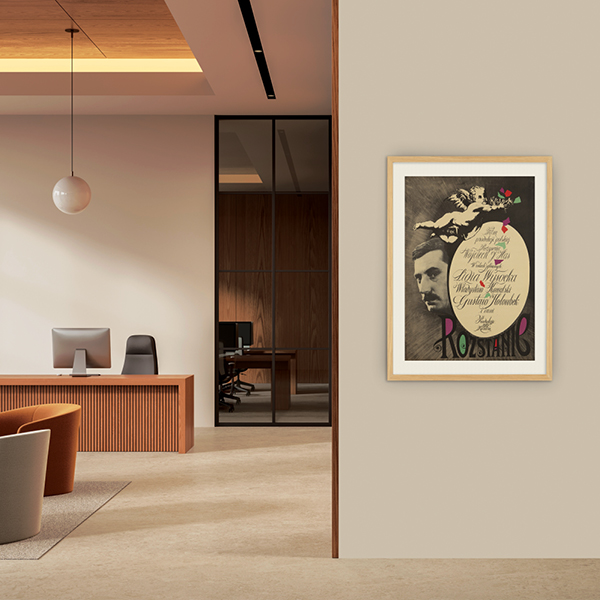 Plakat kolekcjonerski we wnętrzu, oferta dla architektów